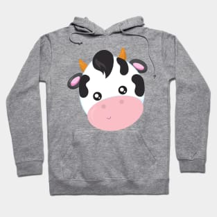 Cute Cow, Little Cow, Baby Cow, Farm Animal Hoodie